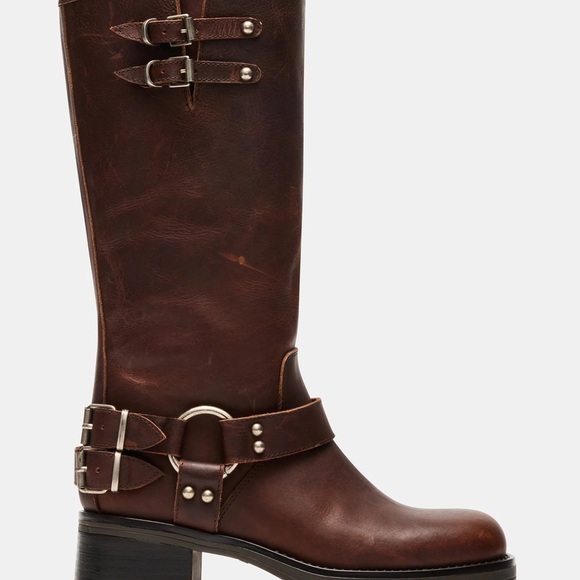 Steve Madden Astor Boot Brown Leather - Picture 3 of 8